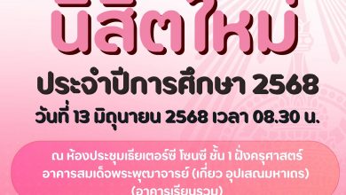 Photo of โครงการแนะแนวการศึกษานิสิตใหม่ ปีการศึกษา 2568