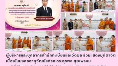 Photo of สำนักทะเบียนและวัดผล มจร. ร่วมแสดงมุทิตาจิตแด่ รศ.ดร.สุรพล สุยะพรหม