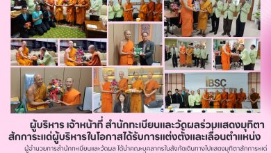 Photo of  ผู้บริหารและเจ้าหน้าที่สำนักทะเบียนและวัดผล ร่วมแสดงมุทิตาสักการะแด่ผู้บริหารมหาวิทยาลัย ในโอกาสได้รับการแต่งตั้งและเลื่อนตำแหน่ง