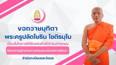 Photo of ขอถวายมุทิตาแสดงความยินดี “ผู้อำนวยการส่วนประเมินผลการศึกษา”