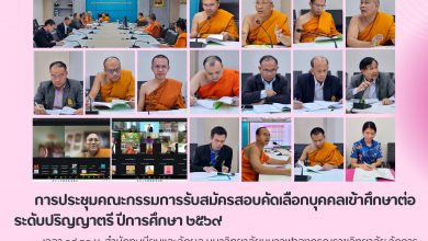 Photo of  การประชุมคณะกรรมการรับสมัครสอบคัดเลือกบุคคลเข้าศึกษาต่อ ระดับปริญญาตรี ปีการศึกษา ๒๕๖๙