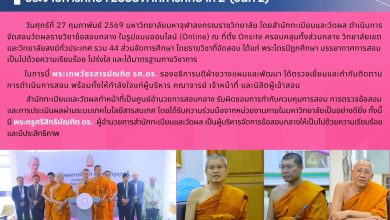 Photo of  บรรยากาศการสอบวัดผลการศึกษา ระดับปริญญาตรี (รายวิชาข้อสอบกลาง)  ประจำปีการศึกษา 2568 ภาคการศึกษาที่ 2 (วันที่ 2)