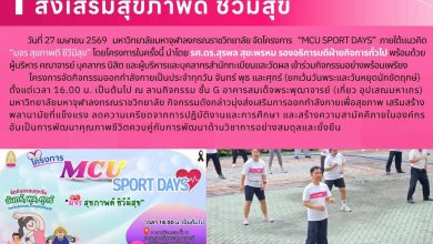 Photo of โครงการ MCU SPORT DAYS ส่งเสริมสุขภาพดี ชีวีมีสุข วันที่ 27 เมษายน 2569