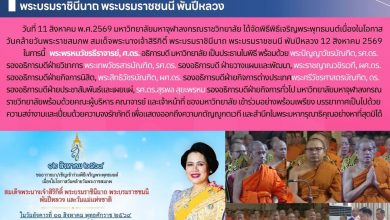 Photo of ผู้บริหาร บุคลากรสำนักทะเบียนและวัดผล เข้าร่วมพิธีเจริญพระพุทธมนต์ เนื่องในโอกาสวันคล้ายวันพระราชสมภพ สมเด็จพระนางเจ้าสิริกิติ์ พระบรมราชินีนาถ พระบรมราชชนนีพันปีหลวง