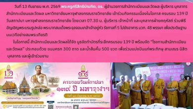 Photo of สำนักทะเบียนและวัดผล เข้าร่วมกิจกรรมครบรอบวันสถาปนา 139 ปี มจร.